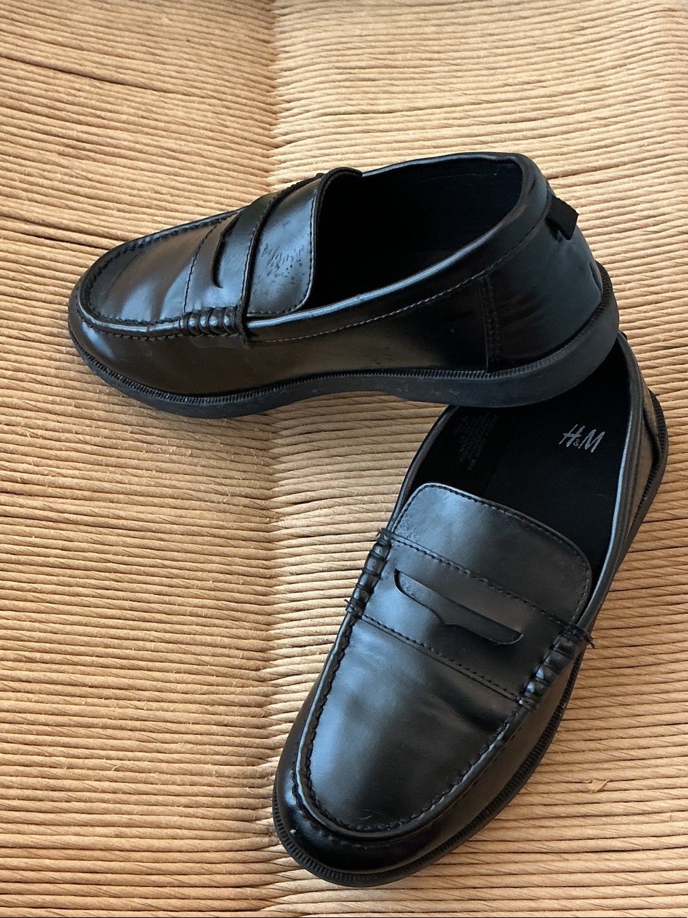 H&M Black  Boys Penny Loafers